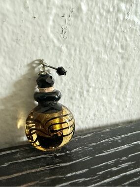 vintage tiny empty aromatherapy oil or perfume bottle